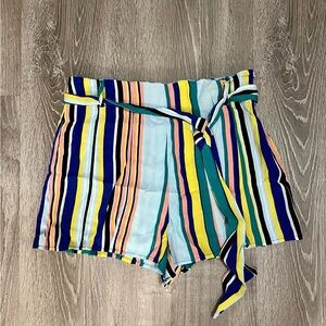 Forever 21 High Rise Striped Shorts